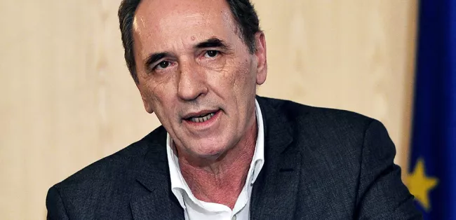 Giorgos Stathakis, le ministre de l'Economie grec. (AFP PHOTO / LOUISA GOULIAMAKI)


