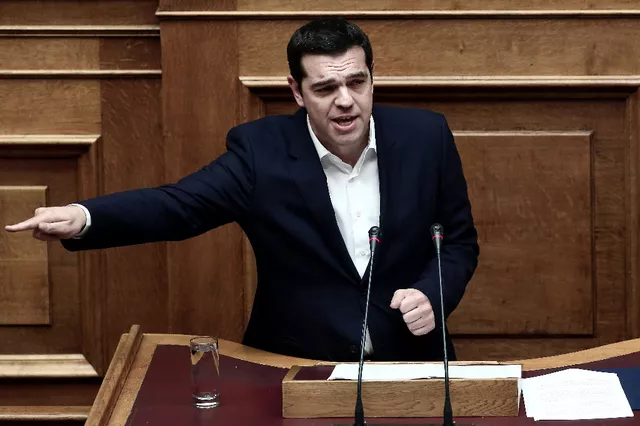 Alexis Tsipras devant le parlement à Athènes, le 5 décembre 2015. Image: AFP



