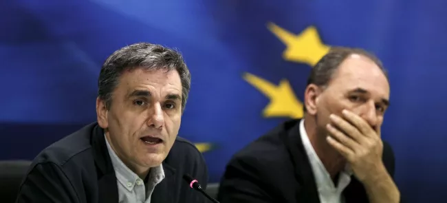 Le ministre des Finances grec Euclide Tsakalotos. Crédits photo : ALKIS KONSTANTINIDIS/REUTERS


