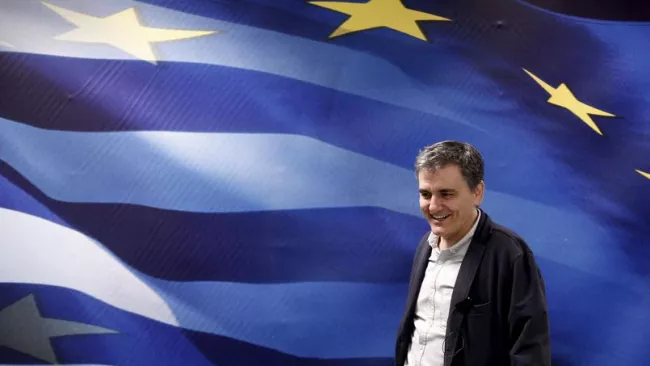 Euclid Tsakalotos, ministre des Finances grec. Crédits photo : ALKIS KONSTANTINIDIS/REUTERS


