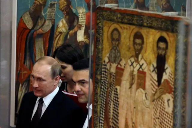 La visite de deux jours en Grèce de Vladimir Poutine avait également une dimension religieuse. Image: Keystone


