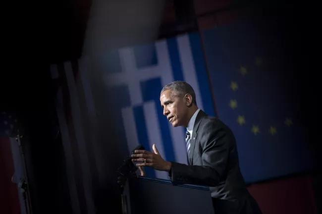 Barack Obama à Athène, mercredi.


