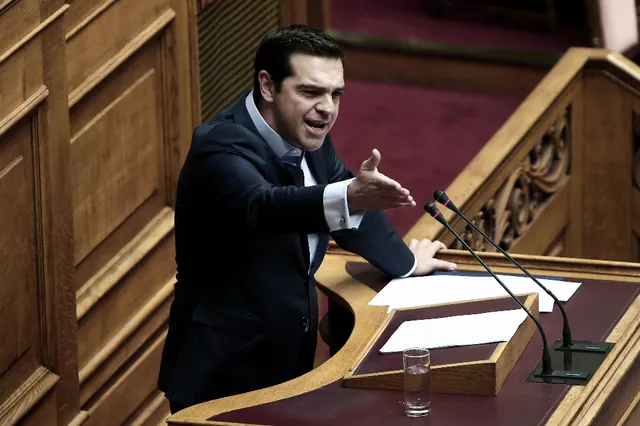 Alexis Tsipras, premier ministre grec, devant le parlement à Athènes le 10 décembre 2016. Image: AFP


