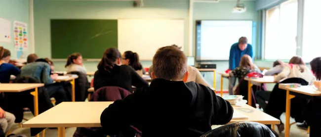 Une salle de classe dans un collège breton.© SIPA/ Mathieu Pattier


