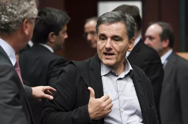 Avec quelques mois de retard, le ministre grec des Finances, Euclide Tsakalotosest parvenu à trouver un terrain d'accord avec les créanciers de son pays - Frederic Sierakowski / Is/SIPA


