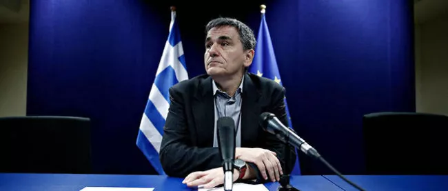 Euclide Tsakalotos lors d'un eurogroupe en mars 2017.© Alexandros Michailidis / SOOC


