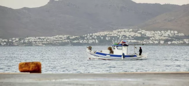 Vue de la côte turque depuis le port de Kos, une île grecque du Dodécanèse. Crédits photo : Tobias GERBER/LAIF-REA/Tobias GERBER/LAIF-REA


