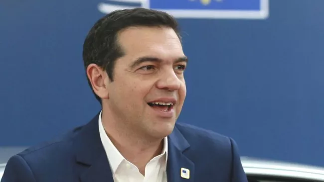 Le premier ministre grec Alexis Tsipras, le 29 avril 2017 à Bruxelles. Crédits photo : Olivier Hoslet/AP


