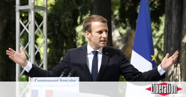 Le Président devant la communauté française d'Athènes, vendredi.


