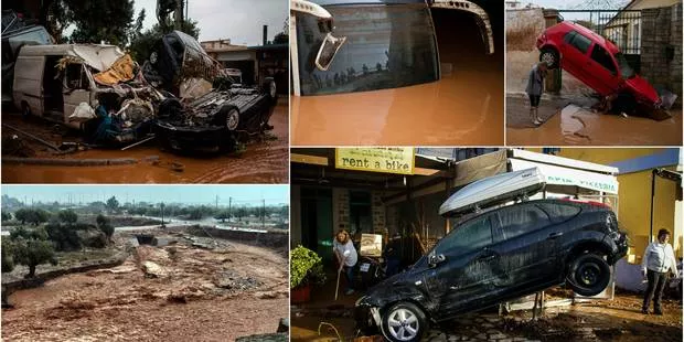 Grèce: au moins 14 morts après des pluies diluviennes près d'Athènes (PHOTOS).