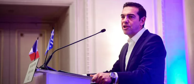 Alexis Tsipras doit rencontrer vendredi matin à l'Élysée le président Emmanuel Macron. © AFP/ MARTIN BUREAU


