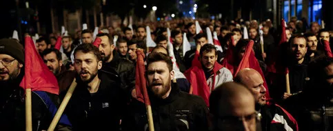 Les protestations ont provoqué d'énormes embouteillages à Athènes, lundi. /REUTERS /Alkis Konstantinidis © ALKIS KONSTANTINIDIS


