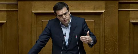 Avant d'en arriver là, le premier ministre Alexis Tsipras a fait voter de nombreuses réformes d'austérité./AP/Giannis Papanikos © Giannis Papanikos


