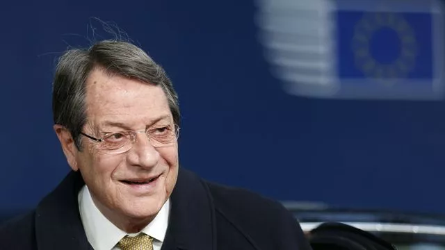 Le président chypriote Nicos Anastasiades lors d'un sommet européen à Bruxelles, le 14 décembre 2017



