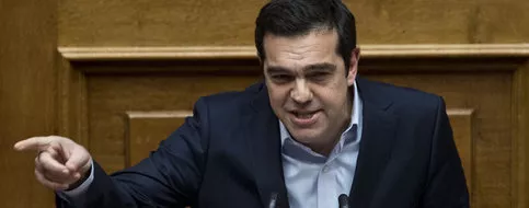 Alexis Tsipras devant le parlement grec en janvier 2018. © Petros Giannakouris/AP Photo


