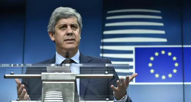 C'est le ministre des Finances portugais, Mario Centeno qui préside désormais les réunions de l'Eurogroupe - JOHN THYS/AFP


