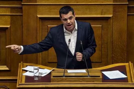 Alexis Tsipras, premier ministre grec, au Parlement à Athènes, le 22 février.


