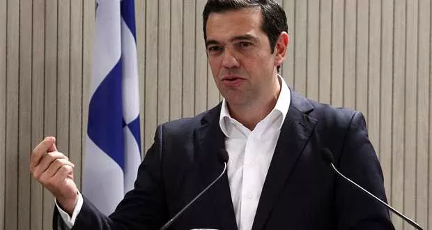 Le Premier ministre grec, Alexis Tsipras présente mardi au Parlement son plan de croissance économique pour les années à venir. - YIANNIS KOURTOGLOU/AFP


