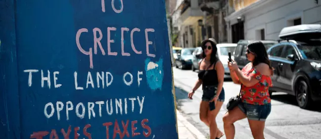 Le chômage vient seulement de redescendre sous 20 % après un pic à 27,5 % en 2013. © AFP/ LOUISA GOULIAMAKI


