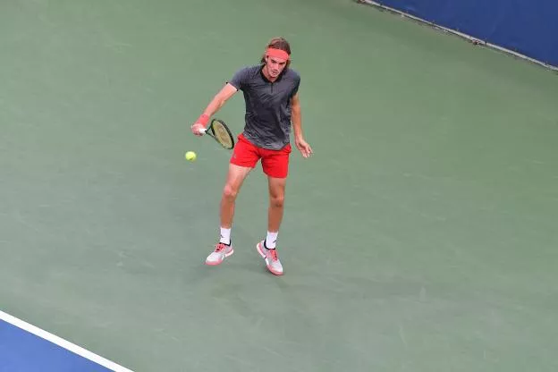 Fin de parcours à Flushing Meadows pour Tsitsipas. (A.Reau/L'Equipe)



