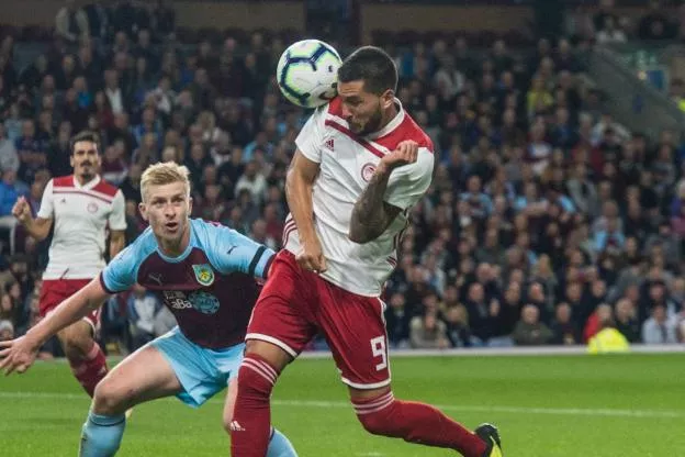 Guerrero, l'attaquant espagnol de l'Olympiakos, a inscrit l'un des deux buts de son équipe. (Archives Reuters)


