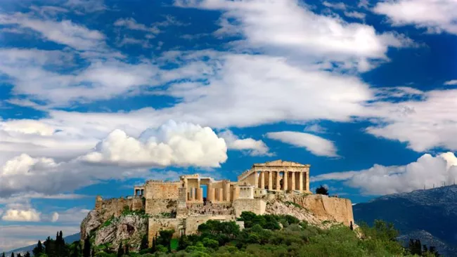 À Athènes, sur le chantier de l’Acropole.
