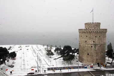 thessaloniki neige