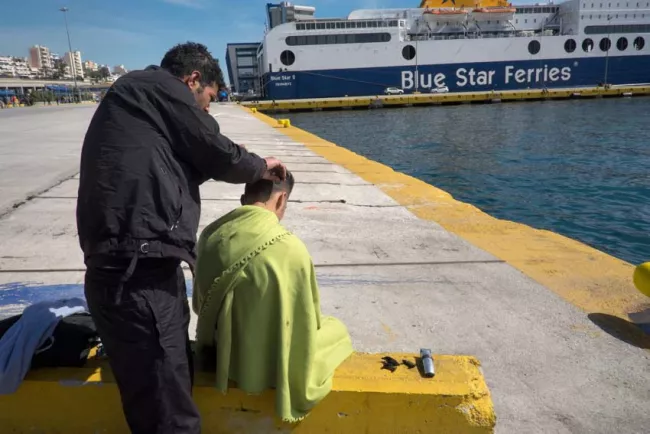 Athènes, mars 2016 - Terminal E1 du Port du Pirée © Diane Grimonet