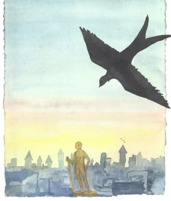 Le Prince heureux d'Oscar Wilde par Angélique Ionatos. © Illustration Alicia Marsans