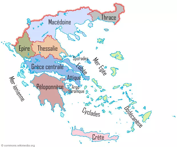 Régions de Grèce