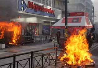 emeutes athenes nouvelles scènes d